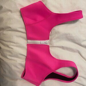 Hoaka Pink Zip bikini top